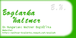 boglarka waltner business card